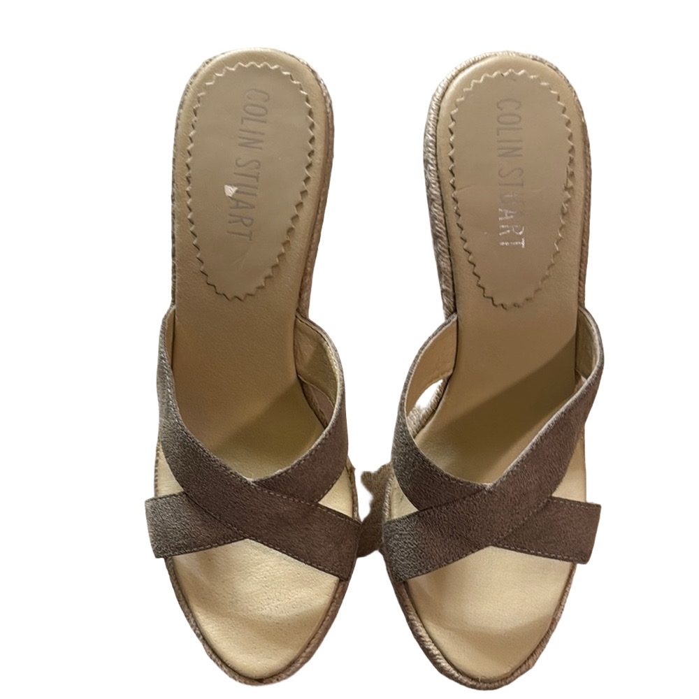 Colin Stuart Women's Tan and Cream Mules